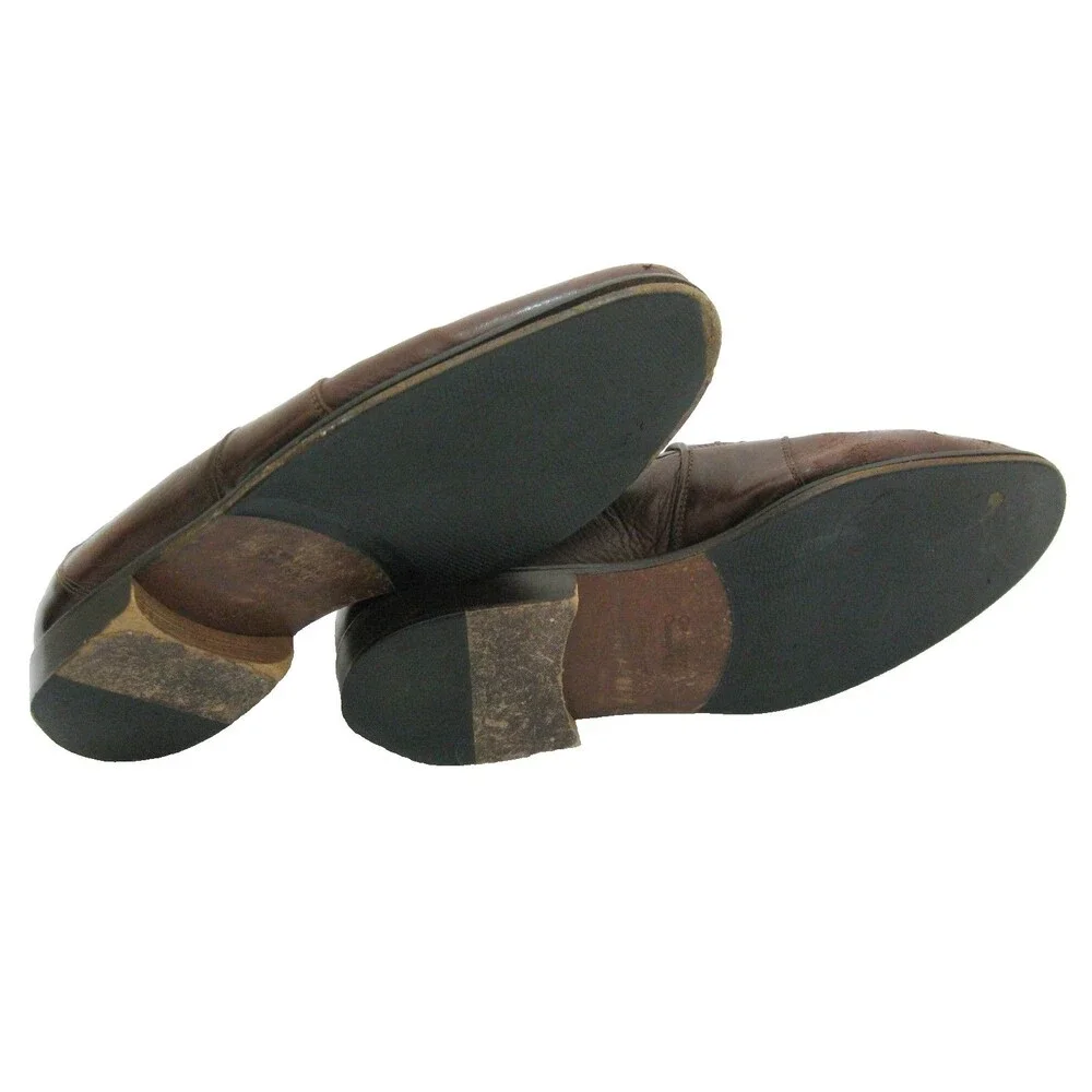 Johnston & Murphy Mens Size 11.5 Italian Deerskin Leather Tassle Loafers Shoes